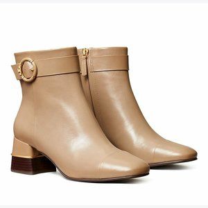 Tory Burch Multi-Logo Heel Ankle Boot Almond - Brand new in box with dust bag